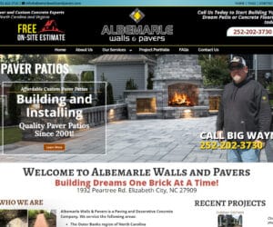 Albemarle Walls and Pavers Web Design Project