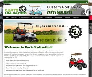 Carts Unlimited VA Web Design Project