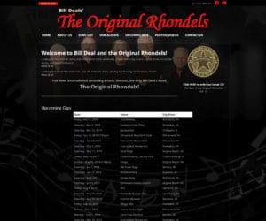 The Original Rhondels – Bill Deal’s Band Web Design Project