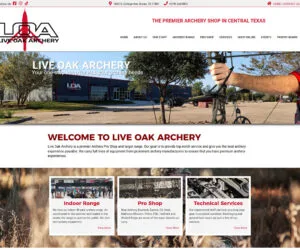 Live Oak Archery Web Design Project